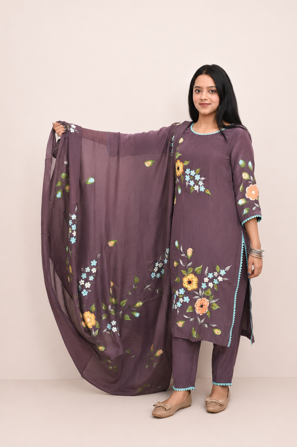 The Midnight Garden | आधी रात का बाग़ – 3-Piece Suit Set