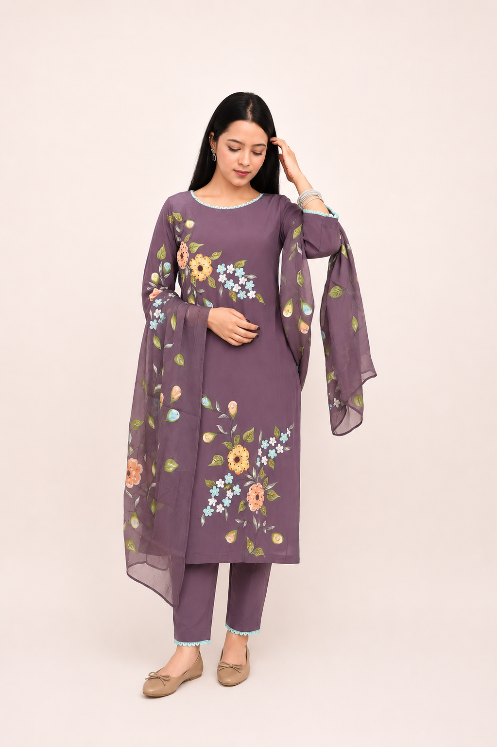 The Midnight Garden | आधी रात का बाग़ – 3-Piece Suit Set