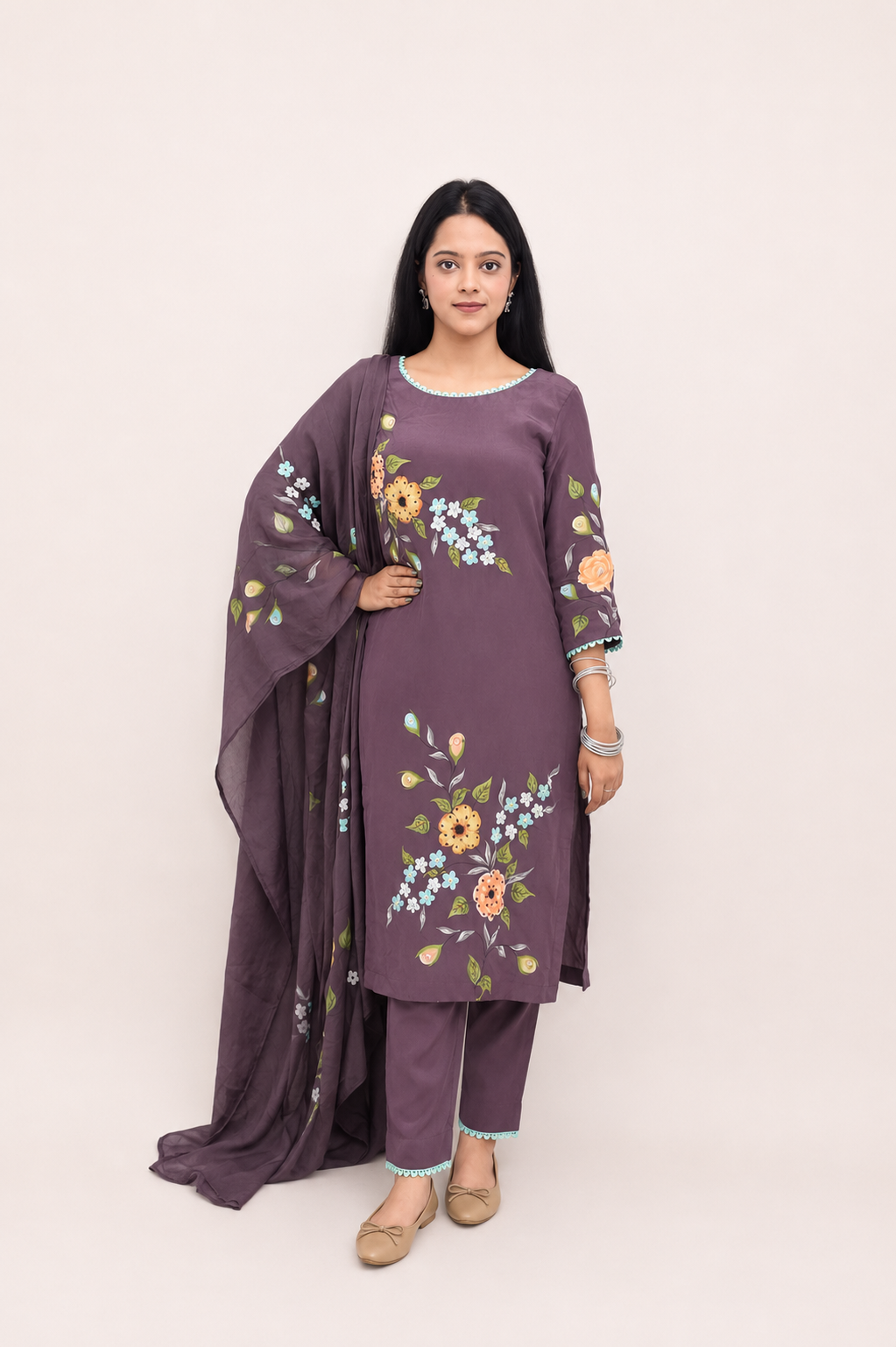 The Midnight Garden | आधी रात का बाग़ – 3-Piece Suit Set