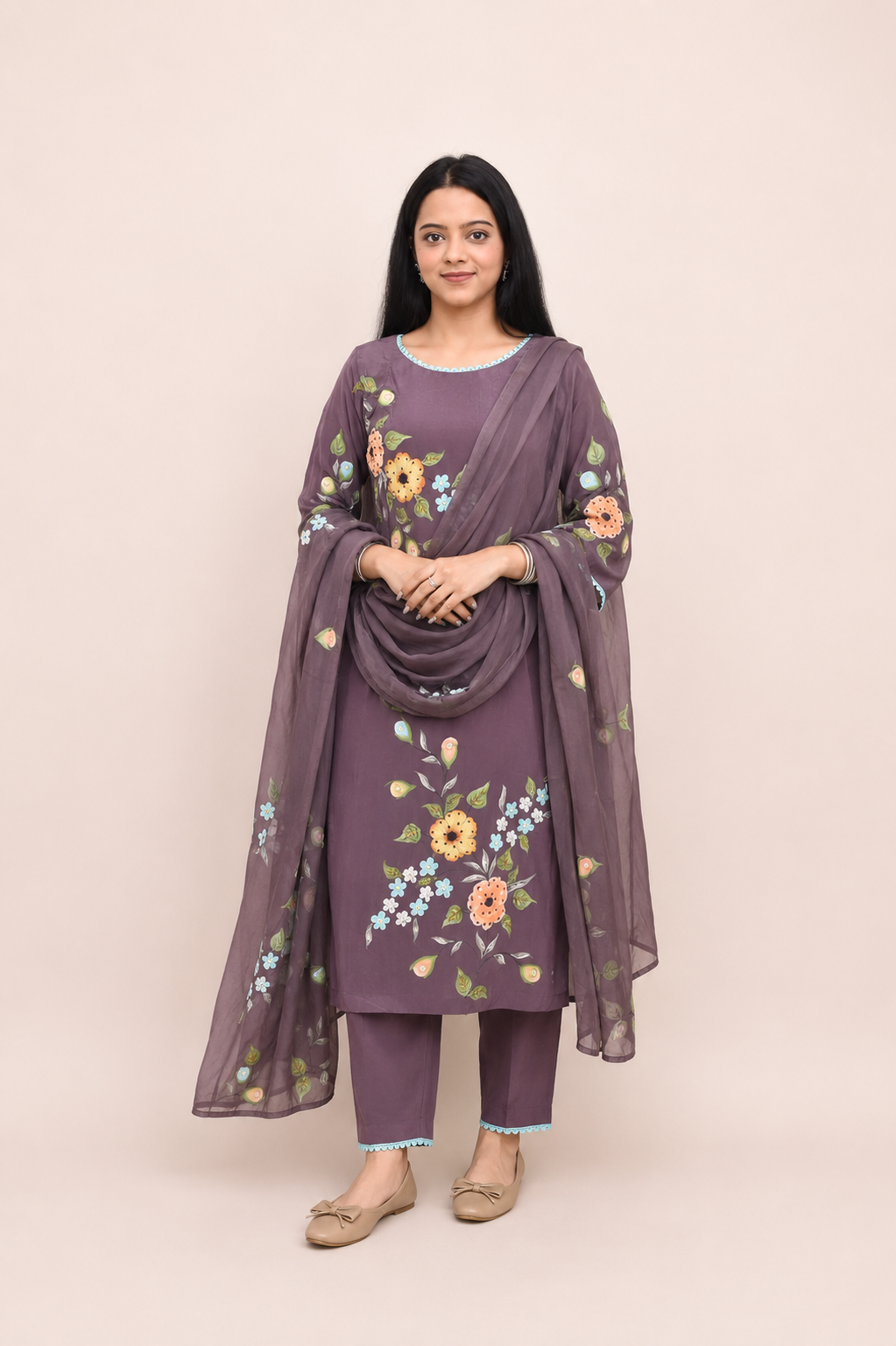 The Midnight Garden | आधी रात का बाग़ – 3-Piece Suit Set